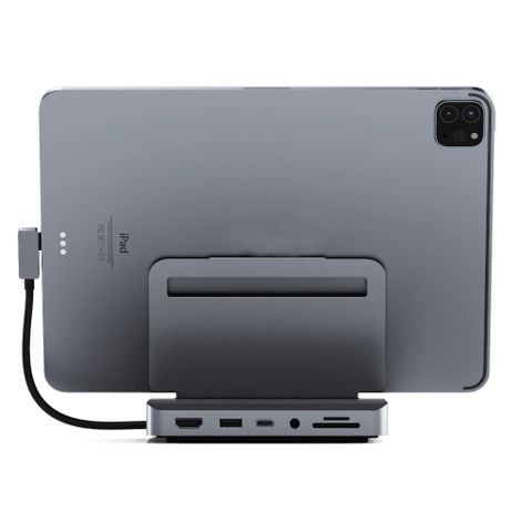 Đế nhôm kiêm Hub cổng chuyển đổi Satechi USB-C 7 in 1 cho iPad/ iPhone