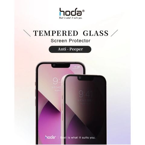 Kính cường lực HODA 2in1 chống nhìn trộm và chống bám vân tay iPhone 13 Series