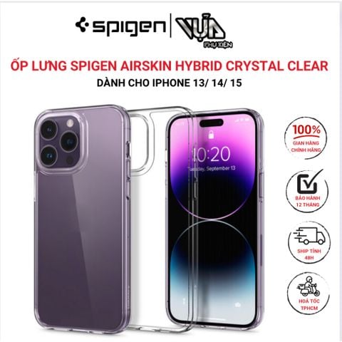  ỐP LƯNG IPHONE 14 SPIGEN AIRSKIN HYBRID CRYSTAL CLEAR 