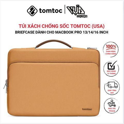  TÚI XÁCH CHỐNG SỐC TOMTOC (USA) BRIEFCASE Dành Cho MACBOOK PRO 13/14/16 Inch 