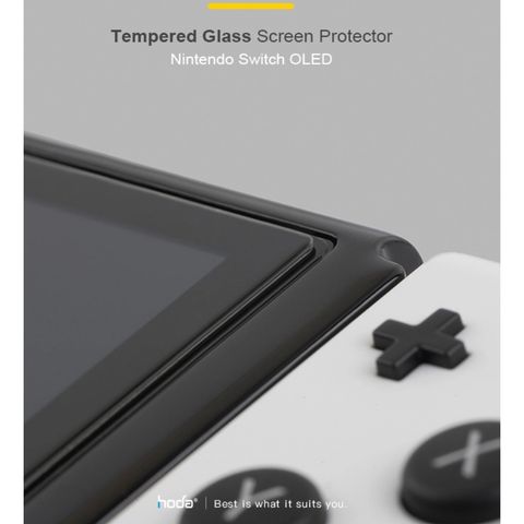  Miếng dán cường lực HODA trong suốt cho Nintendo Switch OLED Độ bền gấp 2 lầnCHỐNG XƯỚC VÀ MÀI MÒN 