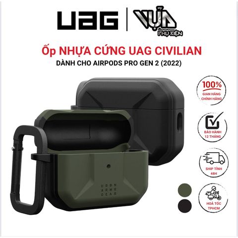  Ốp Nhựa Cứng Cho AIRPODS PRO GEN 2 (2022) UAG CIVILIAN chịu được khả năng tác động mạnh 