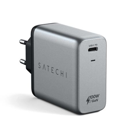 Củ sạc nhanh Satechi USB-C 100W PD GaN | Chân Tròn EU