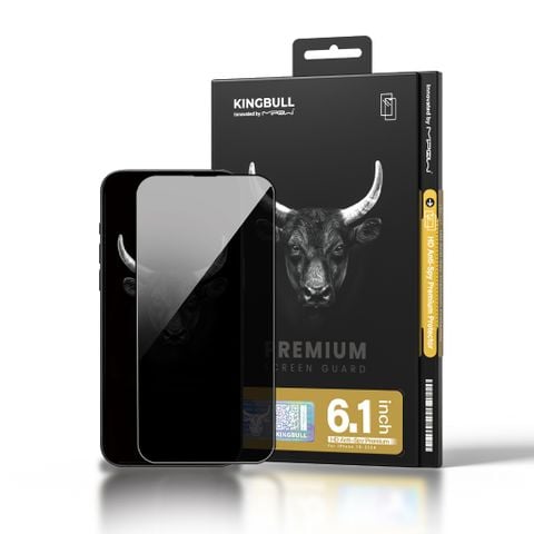 Kính Cường Lực MiPow Kingbull Anti-Spy Premium SILK Chống Nhìn Trộm dành cho iPhone 16 Series