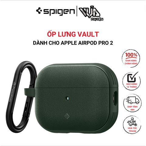  ỐP LƯNG SPIGEN CASEOLOGY DÀNH CHO APPLE AIRPOD PRO 2 VAULT MIDNIGHTGREEN 