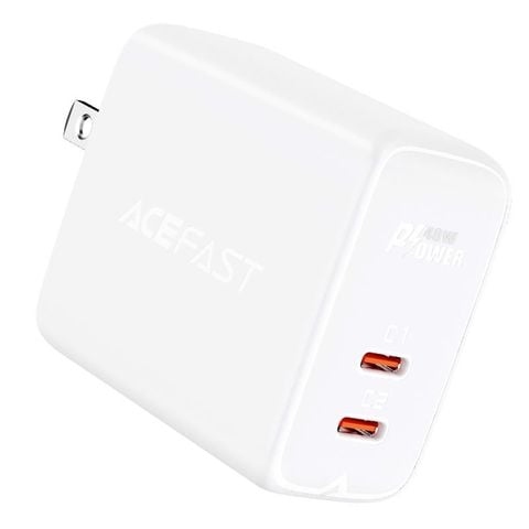  Củ Sạc ACEFAST PD3.0 40W 2 cổng USB-C (US) - A11 Đầu ra thông minh, hỗ trợ cho PD20W An toàn hơn, chống cháy 