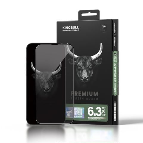 Kính Cường Lực Mipow Kingbull 3D Premium SILK trong suốt dành cho iPhone 16 Series