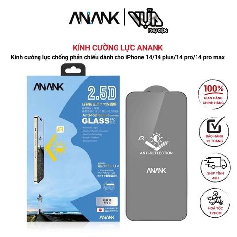  Kính cường lực ANANK chống phản chiếu cho iPhone 14 series dễ dàng sử dụng 