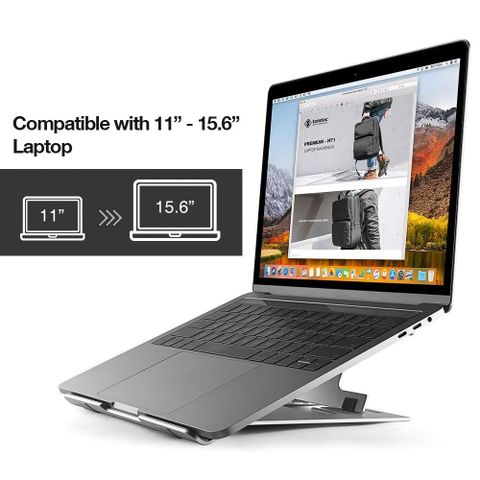  ĐẾ TẢN NHIỆT CƠ ĐỘNG TOMTOC (USA) ALUMIUM FOLDABLE Dành  IPAD/MACBOOK & ANOTHER TABLET/LAPTOP 11/15.6 Inch 