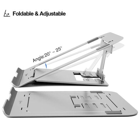  ĐẾ TẢN NHIỆT CƠ ĐỘNG TOMTOC (USA) ALUMIUM FOLDABLE Dành  IPAD/MACBOOK & ANOTHER TABLET/LAPTOP 11/15.6 Inch 