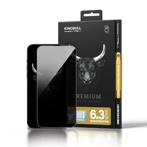 Kính Cường Lực MiPow Kingbull Anti-Spy Premium SILK Chống Nhìn Trộm dành cho iPhone 16 Series