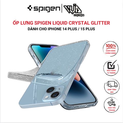  ỐP LƯNG SPIGEN IPHONE 14 PLUS / 15 PLUS LIQUID CRYSTAL GLITTER 