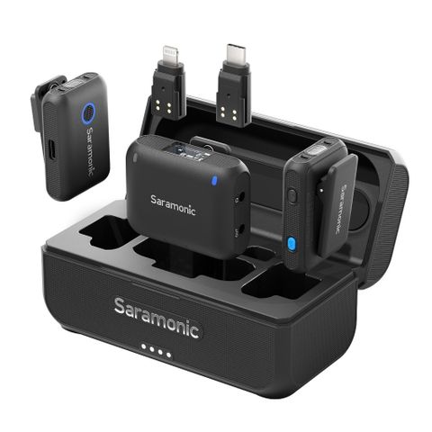 Micro thu âm không dây Saramonic Blink500 B2+ Kết nối 4 in 1 - cho máy ảnh và điện thoại - Hàng chính hãng