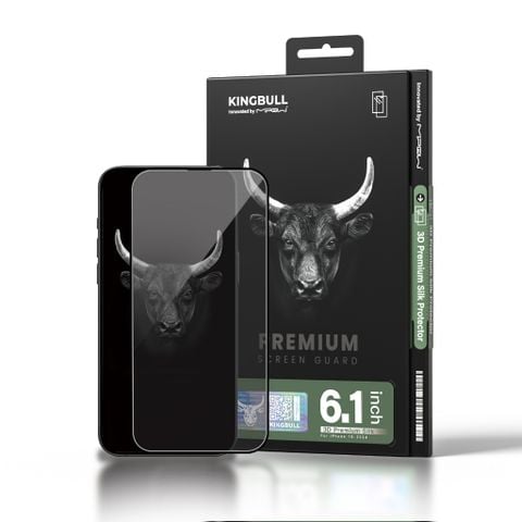 Kính Cường Lực Mipow Kingbull 3D Premium SILK trong suốt dành cho iPhone 16 Series
