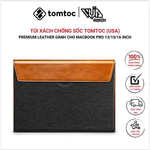  TÚI CHỐNG SỐC TOMTOC (USA) PREMIUM LEATHER Dành Cho MACBOOK PRO 16 Inch 