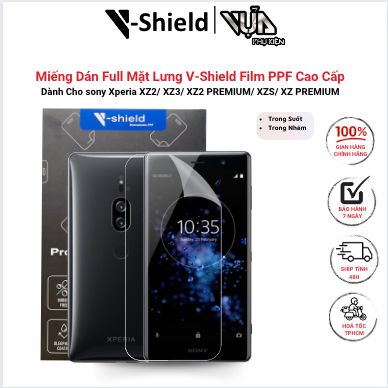  Miếng Dán Full Mặt Lưng V-Shield Film PPF Cao Cấp Dành Cho sony Xperia XZ2/ XZ3/ XZ2 PREMIUM/ XZS/ XZ PREMIUM 