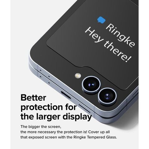 Combo 2 Kính Cường Lực RINGKE Cover Display Tempered Glass Màn Hình Ngoài Samsung Galaxy Z Flip 6
