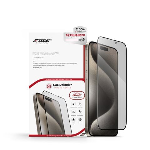 Kính cường lực Zeelot Chống Nhìn Trộm 2.5D dành cho iPhone 16 Series
