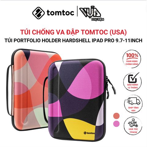  Túi Chống Va Đập Tomtoc (Usa) Portfolio Holder Hardshell Ipad Pro 9.7-11Inch & Tablet/Notebook 