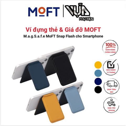  Giá đỡ kiêm ví đựng thẻ tín dụng MOFT SNAP FLASH Tương thích tốt với điện thoại có hỗ trợ chuẩn M.a.g.s 