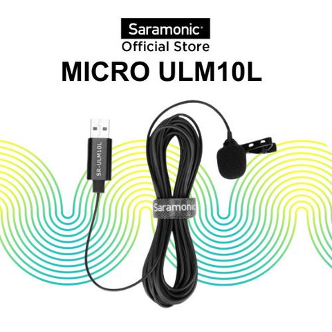 Micro Thu Âm Có Dây Saramonic ULM10L - Cổng USB-A - Dành Cho Máy Tính/ PC - Dài 6M - Bảo Hành Chính Hãng 24 Tháng