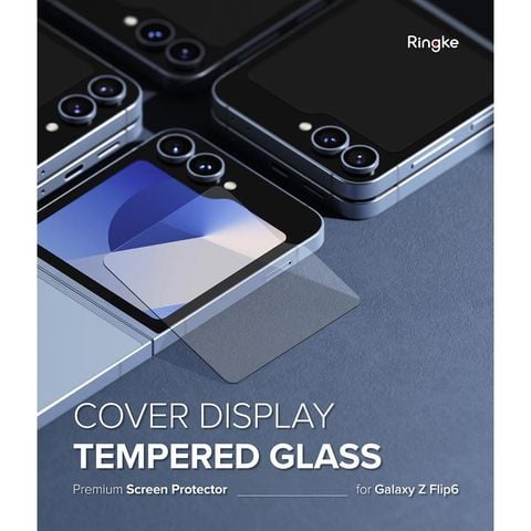 Combo 2 Kính Cường Lực RINGKE Cover Display Tempered Glass Màn Hình Ngoài Samsung Galaxy Z Flip 6