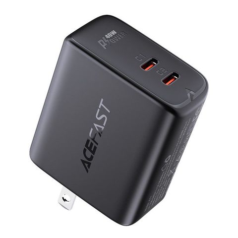  Củ Sạc ACEFAST PD3.0 40W 2 cổng USB-C (US) - A11 Đầu ra thông minh, hỗ trợ cho PD20W An toàn hơn, chống cháy 