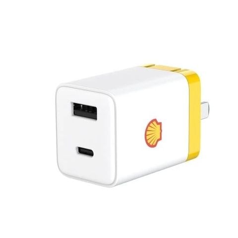 Củ sạc pin điện thoại SHELL 2 cổng (1A và 1C)