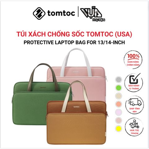  TÚI XÁCH CHỐNG SỐC TOMTOC (USA) 360 PROTECTIVE LAPTOP BAG FOR 13-INCH MACBOOK AIR/PRO, 14-INCH 