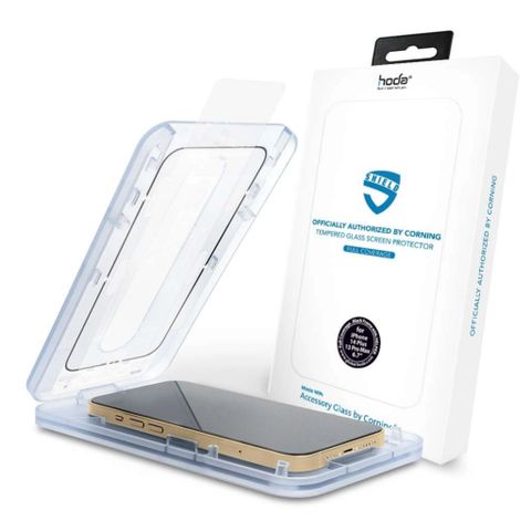 Kính cường lực kèm khung trợ dán HODA chống trầy AGBC BY CORNING cho iPhone 14 Series