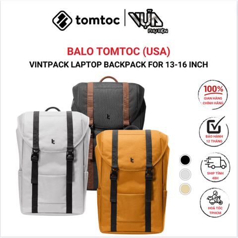  BALO TOMTOC (USA) VINTPACK LAPTOP BACKPACK FOR 13-16 INCH MACBOOK LAPTOP 