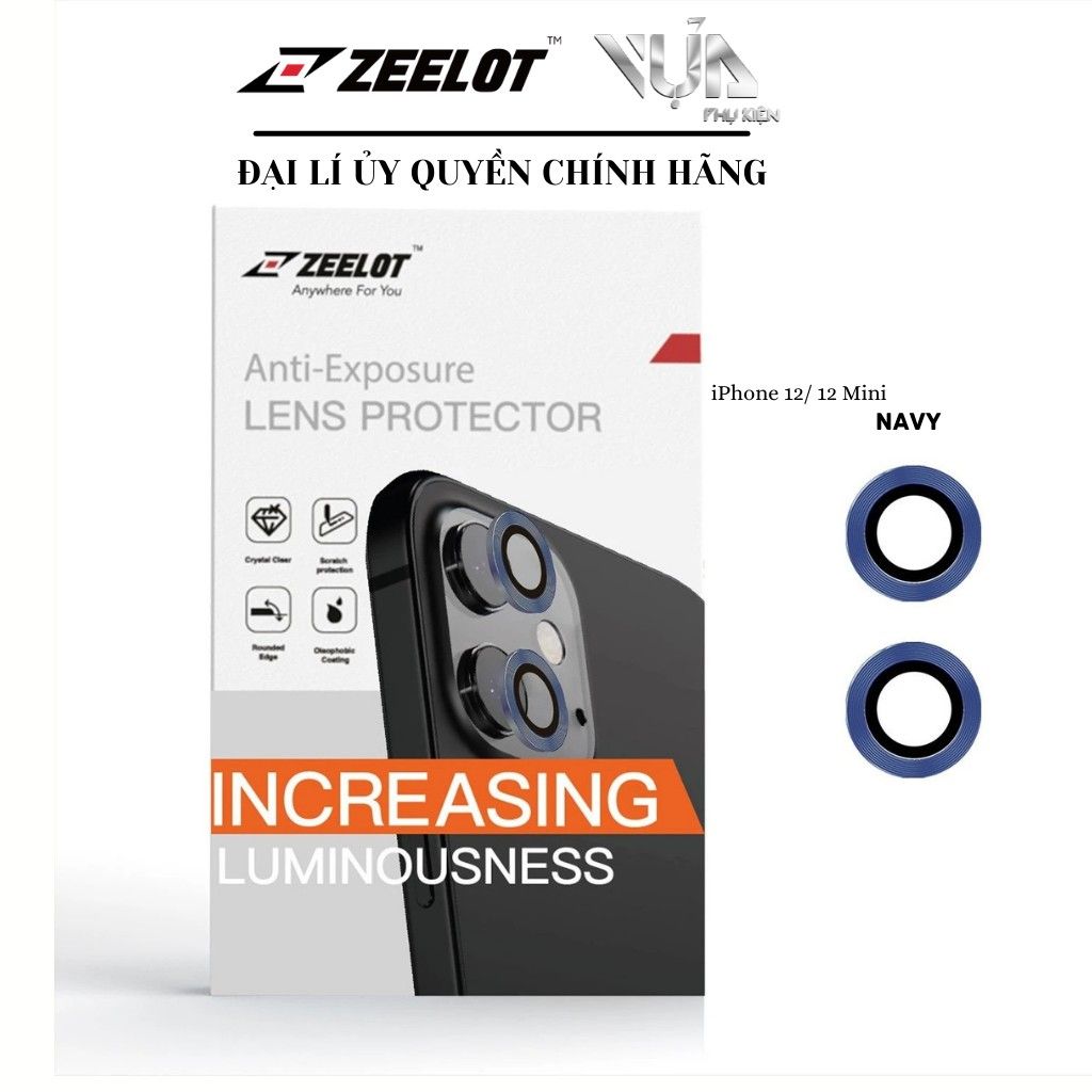  Miếng Dán bảo vệ camera ZEELOT cho iPhone 12 6.1 inch/ 12 mini (2 lens) 