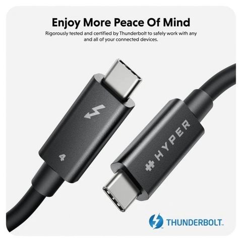 Dây Cáp Sạc HYPERDRIVE Thunderbolt 4 Cable Cho Macbook/Laptop/Ipad (6Ft/2M)