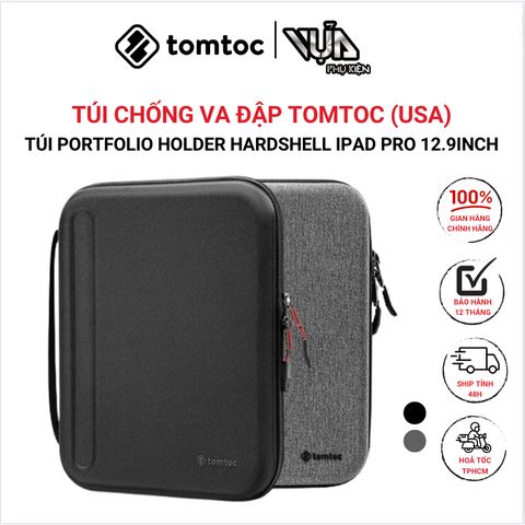  Túi Chống Va Đập Tomtoc (Usa) Portfolio Holder Hardshell Ipad Pro 12.9Inch & Surface Pro 12.3 Black 