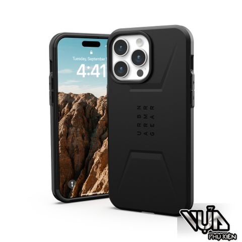  ỐP LƯNG UAG CIVILIAN W SẠC TỪ TÍNH BÁM DÍNH CHO IPHONE 15/ 15 PLUS/ 15 PRO/ 15 PRO MAX 