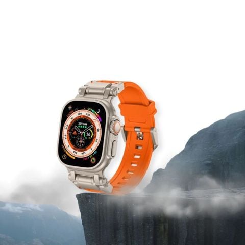  Dây đeo TPU cao cấp dành cho Apple watch size 42/44/45/49mm khóa kim loại chắc chắn không gỉ 