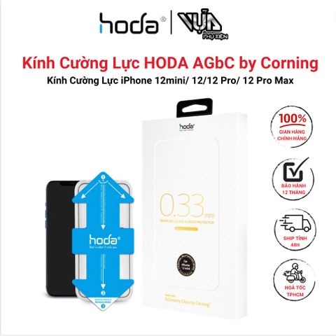  Miếng dán cường lực HODA chống trầy AGbC by Corning cho iPhone 12 Mini/12/12 Pro/ 12 Pro Max 