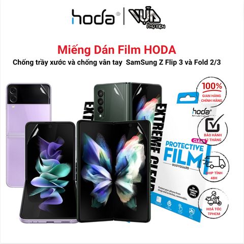  Miếng dán Film HODA trong suốt cho Samsung Galaxy Z Flip 3 và Fold 2/3 giảm thiểu tình trạng bám bẩn 