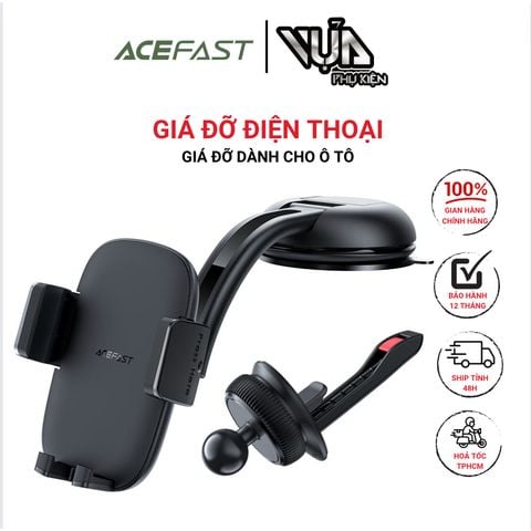  Giá đỡ điện thoại trên xe hơi ACEFAST - D5 Đế giữ ổn định, có thể xoay ngang hoặc dọc lỗ thông gió chắc chắn 