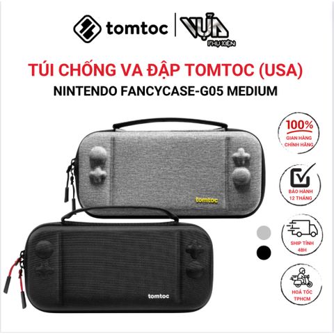  TÚI ĐỰNG PHỤ KIỆN CHỐNG SỐC TOMTOC (USA) NINTENDO FANCYCASE-G05 MEDIUM DÀNH CHO Nintendo Switch tay cầm joy 