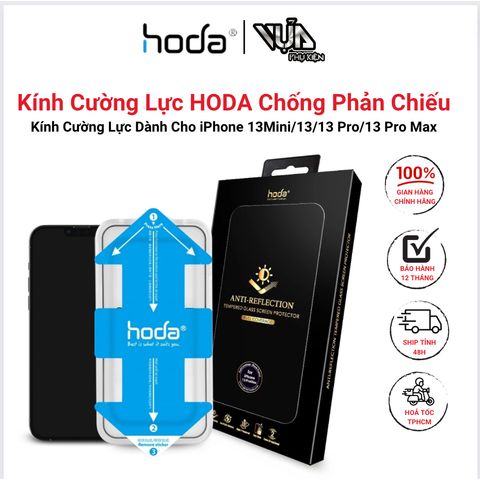  Miếng dán cường lực HODA 2in1 bảo vệ mắt và chống bám vân tay cho iPhone 13Mini/13/13 Pro/ 13 Pro Max 