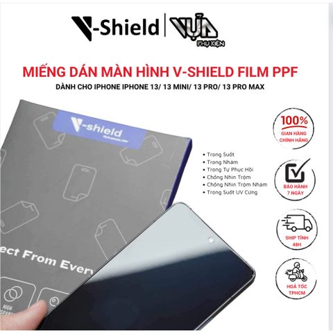  Miếng dán màn hình V-Shield Film PPF cao cấp cho iPhone 13/ 13 Mini/ 13 Pro/ 13 Pro Max 