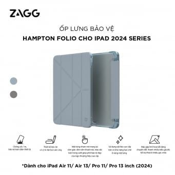 Ốp lưng ZAGG Hampton Folio dành cho iPad Pro 11 inch/ Pro 13 inch (2024)
