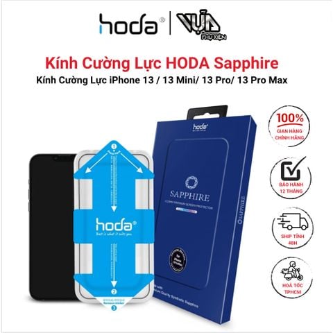  Miếng dán cường lực HODA Sapphire cho iPhone 13/13mini/13 Pro/ 13 Pro Max 