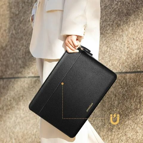 Túi chống sốc Innostyle Lux Leather sang trọng bền bỉ cho laptop 14 inch - 16 inch