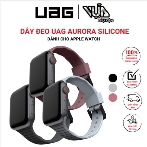  Dây Đồng Hồ Cho APPLE WATCH UAG AURORA SILICONE silicon kháng khuẩn siêu mềm mại 