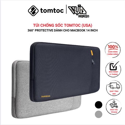  TÚI CHỐNG SỐC TOMTOC (USA) 360° PROTECTIVE Dành Cho MACBOOK 13/14/15 Inch 