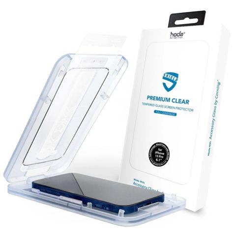 Kính Cường Lực Kèm Khung Trợ Dán HODA Chống Trầy AGBC BY CORNING iPhone 15 Series