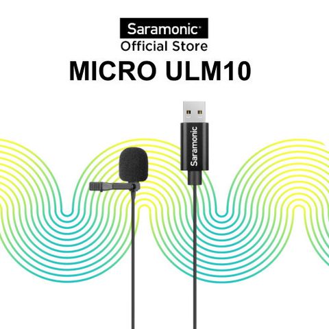 Micro Thu Âm Có Dây Saramonic ULM10 - Cổng USB-A - Dành Cho Máy Tính/ PC - Dài 2M