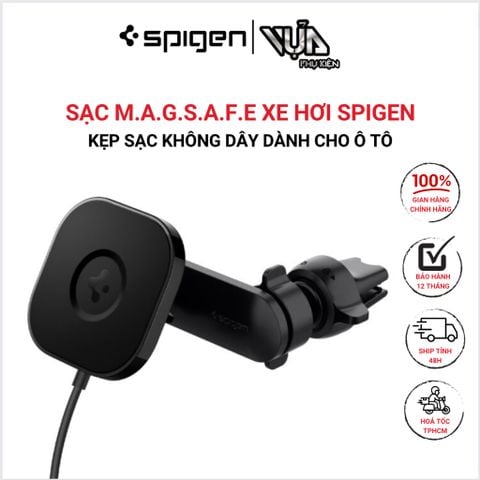  ĐẾ SẠC MAGSAFE XE HƠI SPIGEN ONETAP PRO WIRELESS MAGNETIC CAR CHARGER AIR VENT (MAGFIT) 